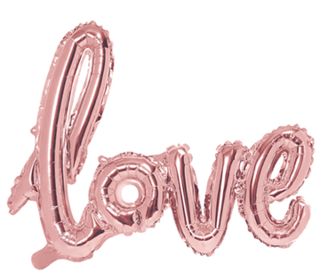 XL Folienballon - LOVE Schriftzug, roségold - 73cm x 59cm